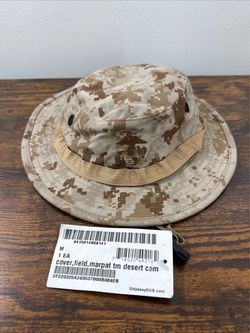 NEW USMC desert MARPAT Boonie Hat SUN COVER size Medium 122B