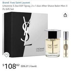 Yves Saint Laurent LHomme Cologne 3pc Gift Set