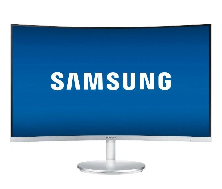 Samsung - CF591 Series C27F591FDN 27" LED Curved FHD FreeSync Monitor - Silver
