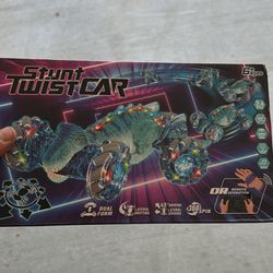 remote control dinosaur stunt car