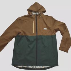 Neff Mens Shell Game Reversible Brown/Green Camo Duck Jacket NWT l 