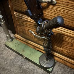 Mic Stand, Mic With Phone Mount And phone 