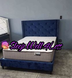 NEW  QUEEN BED FRAME AND MATTRESS 