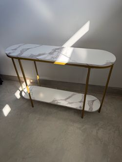 Marble-Top Console Table