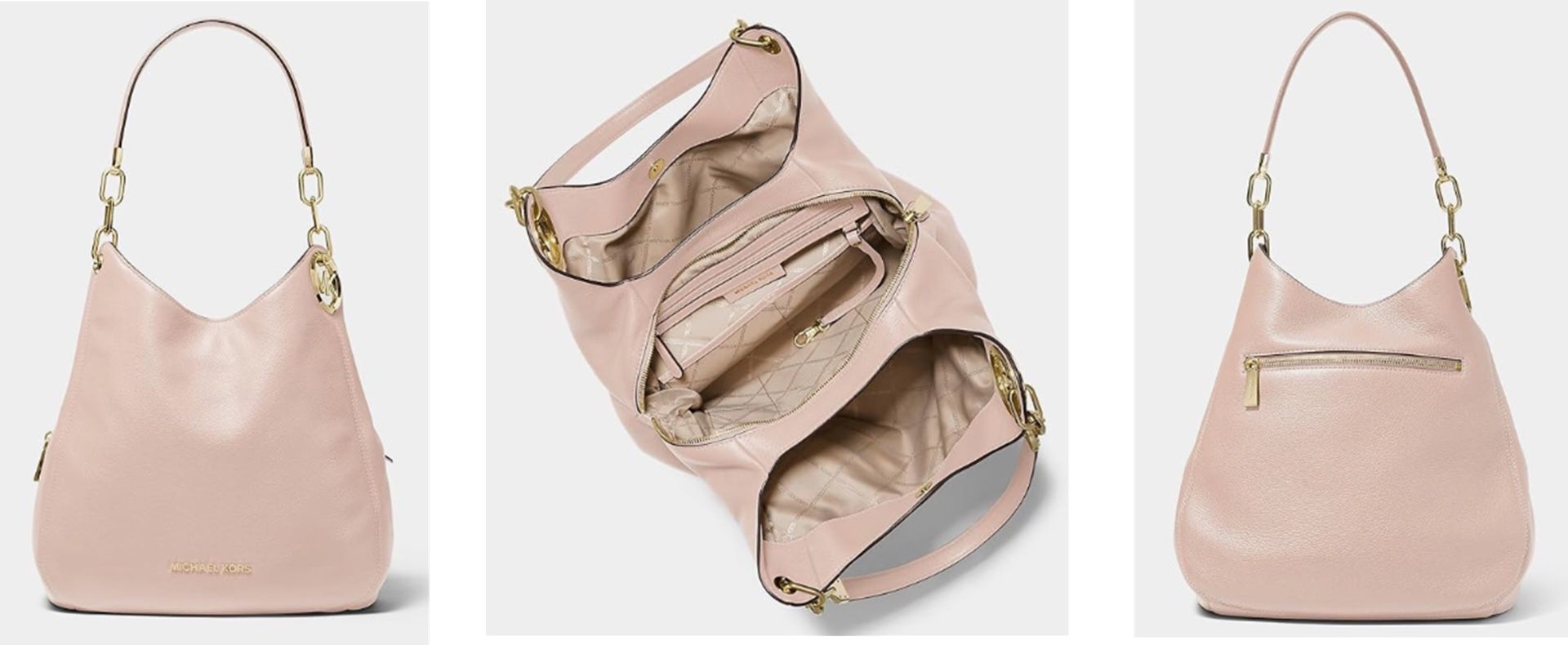 Michael Kors Lillie Large Pebbled Leather Shoulder Bag