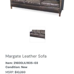 Top Grain Leather Sofa 