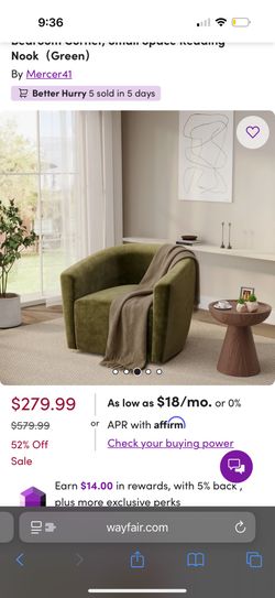 Green Suede Chair
