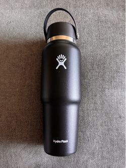 Hydro Flask 32 oz Wide Mouth Water Bottle w/ Flex Straw Cap – Black