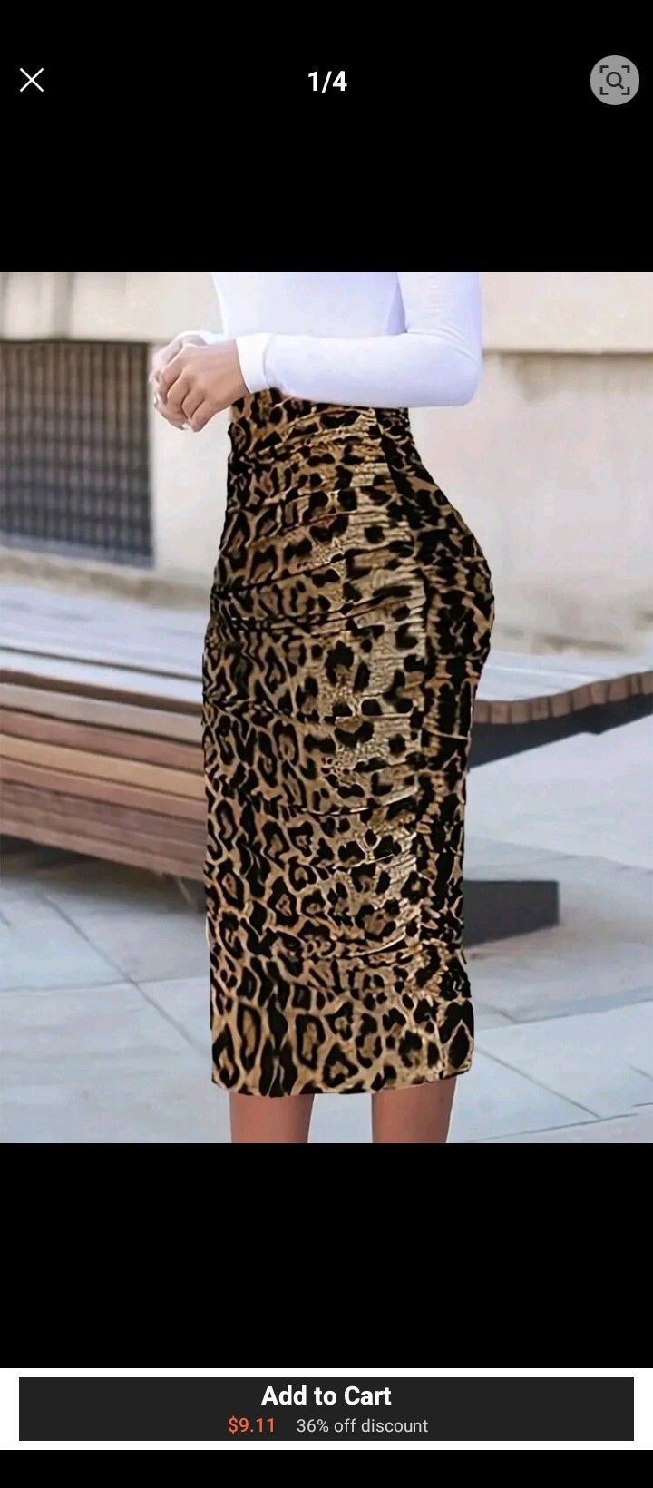 Fitted Cheetah Skirt