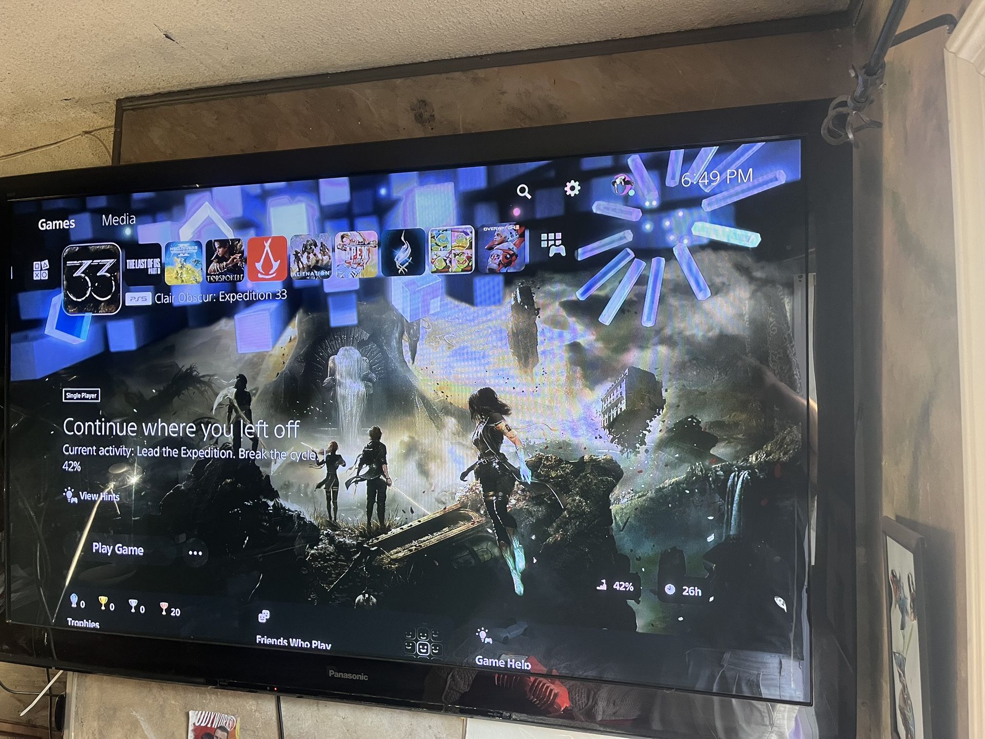 65” Panasonic Plasma TV