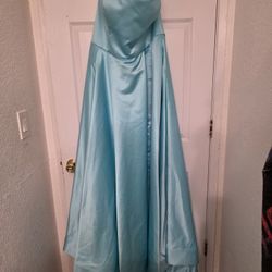 New with Tags Strapless Aqua Formal Sherri Hill Size 20