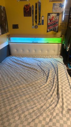 Bed Frame with LED Headboard
