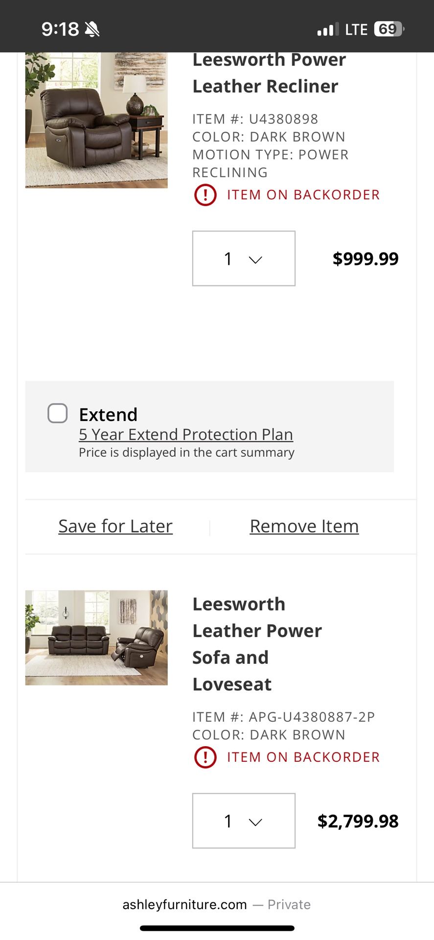 Leesworth Leather Power Recliner Set (3 Seat + Love Seat + 1 Seat)