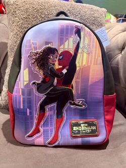 Loungefly Disney Spider-Man No Way Home Mini Backpack Multicolor Zippers Hearts