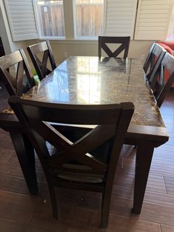 Dining table with 6 chairs