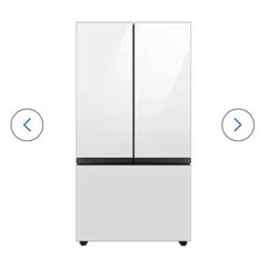 Samsung Bespoke Standard-Depth Beverage Center 30.1-cu ft 3 -Door 36-in Wide Smart Compatible French Door Refrigerator with Dual Ice Maker with Water 