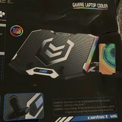 Gaming Laptop Cooler 8 Fans RGB Light Phone Stand
