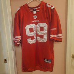Reebok San Francisco 49ers Aldon Smith #99 Stitched On Field NFL Jersey 
Size 54. Pre-owned, good shape. Please see photos for details.

