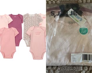 New Carter's Child of Mine Baby Bodysuits, 6-Pack, Girls - Multiple Sizes Available