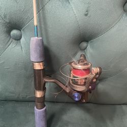 HT Ice Blues 24” Medium Action Ice Fishing Rod w/ South Bend Thin Ice Reel – Ready to Fish