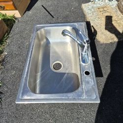 Stainless Steel Sink With Delta Faucet ($129 New & $110 For Faucet New!)