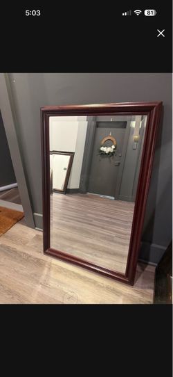Cherry Wood Wall Mirror