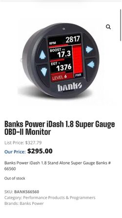 Idash banks gauge
