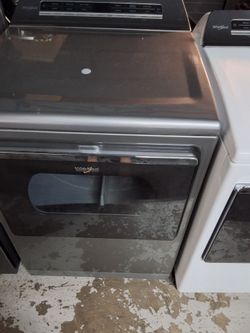Whirlpool Dryer (7.4cu.ft.) in Chrome Shadow Finish.