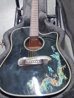 Takamine g series dragon inlay acoustic
