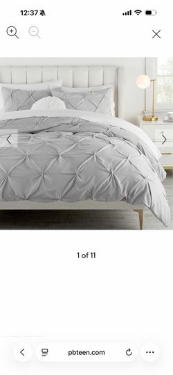 Potter Barn teen Pintuck duvet cover - queen