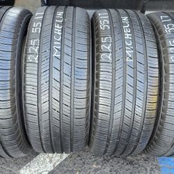 4 USED TIRES 225/55R17  Michelin Defender T+H  w/80% Thread All 4 Installed $240 ($60 Each)
