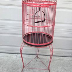 Vintage Metal Large Bird Cage, 46 X 18"