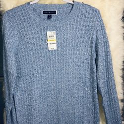 Karen Scott Blue Sweater "M"