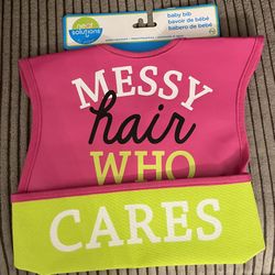 Messy Hair Who Cares Bib 