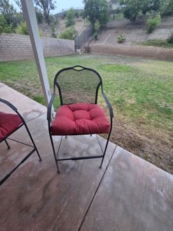 4 outdoor high chairs with cushions for sale