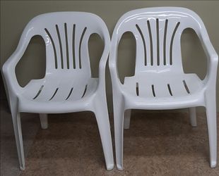 Resin Patio Chairs - 4 for $20