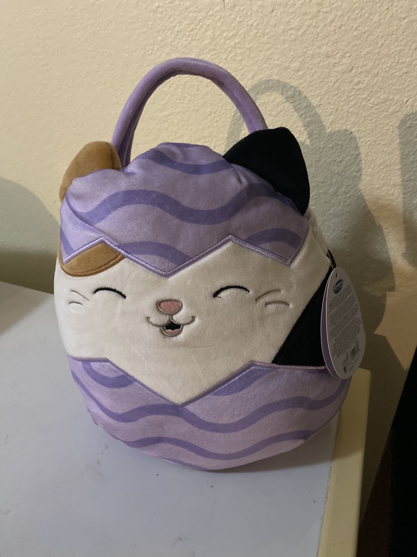 Squishmallow Cat Easter Basket NWT