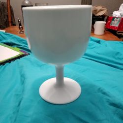 Vintage Milk Glass Goblet