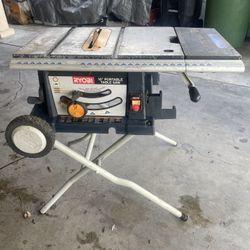 Table Saw Ryobi 10 Inches Portable