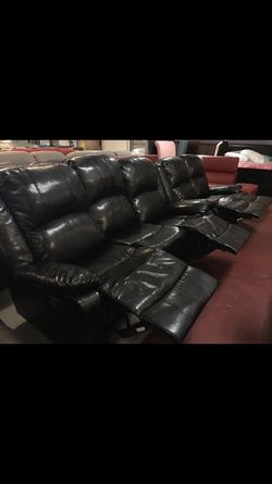 Black recliner sofa and Loveseat brand new
