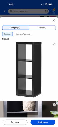 Black cube organizer shelf