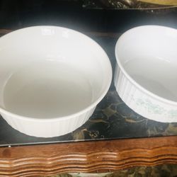 Set Of 9 inches Corning Ware Bowls 4 inches Deep Excellent Condition