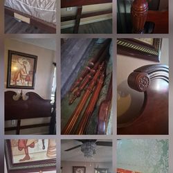 King size Queen Anne poster bed