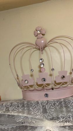 vintage pink metal wall-mounted