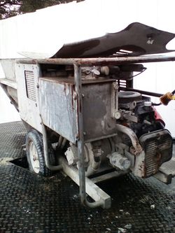 Stucco mixer complete Honda generator