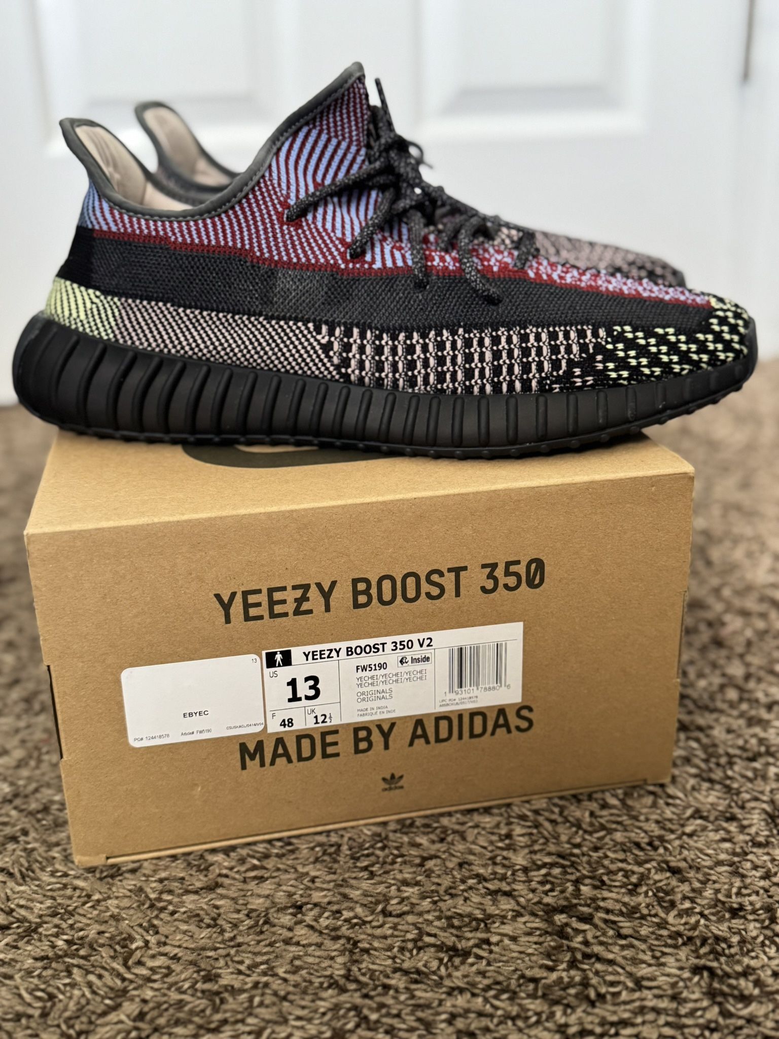 Adidas Yeezy Boost 350 V2 Yecheil (Non-Reflective) Size 13