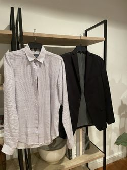 Zara Suit Slim Fit Coat & Shirt