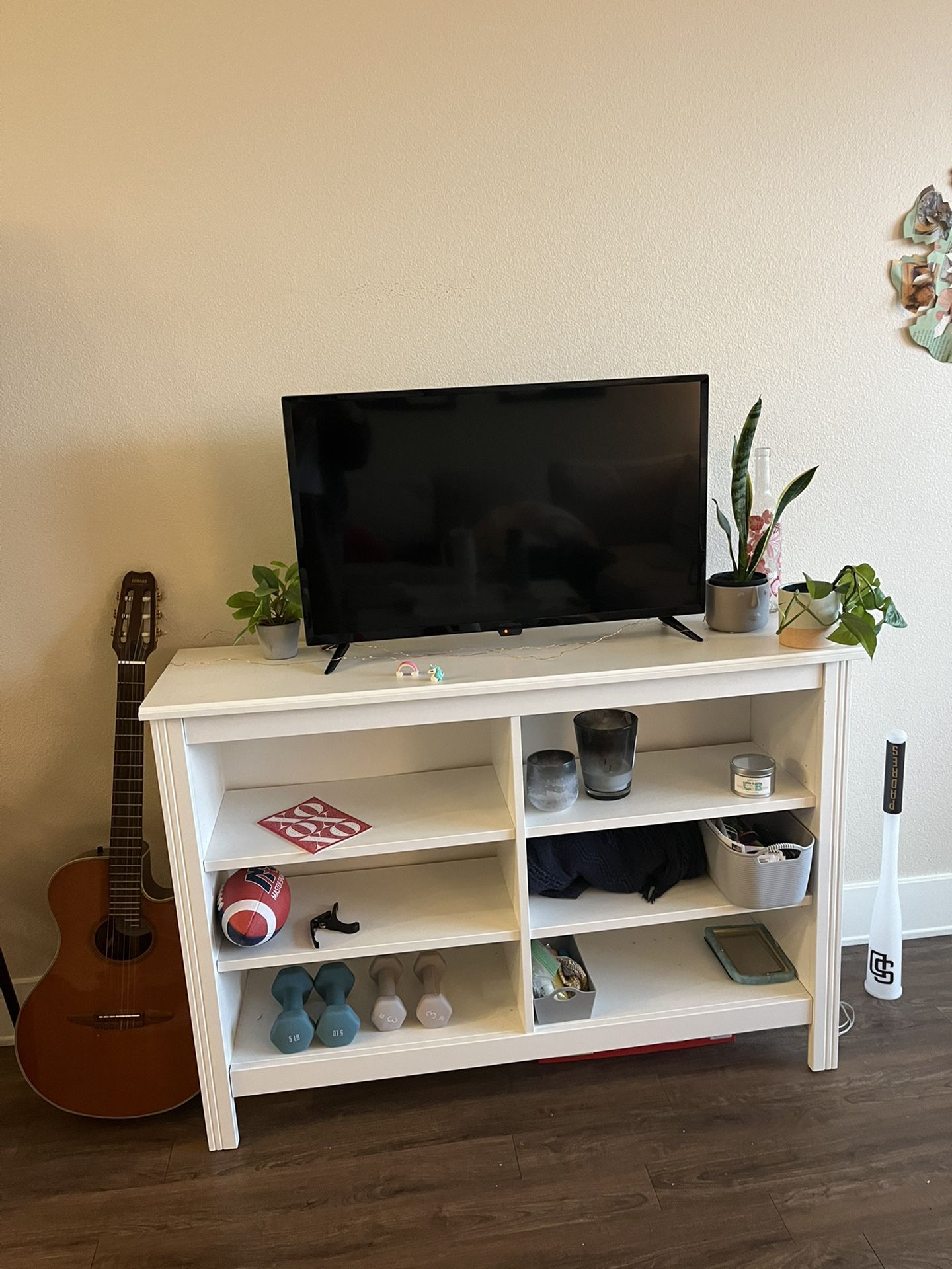 IKEA white TV Stand/ Storage Shelves 