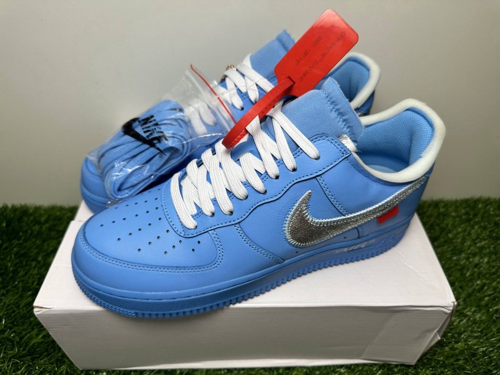 OFF WHITE NIKE AIR FORCE LOW AF1 MCA UNIVERSITY BLUE UNC NEW