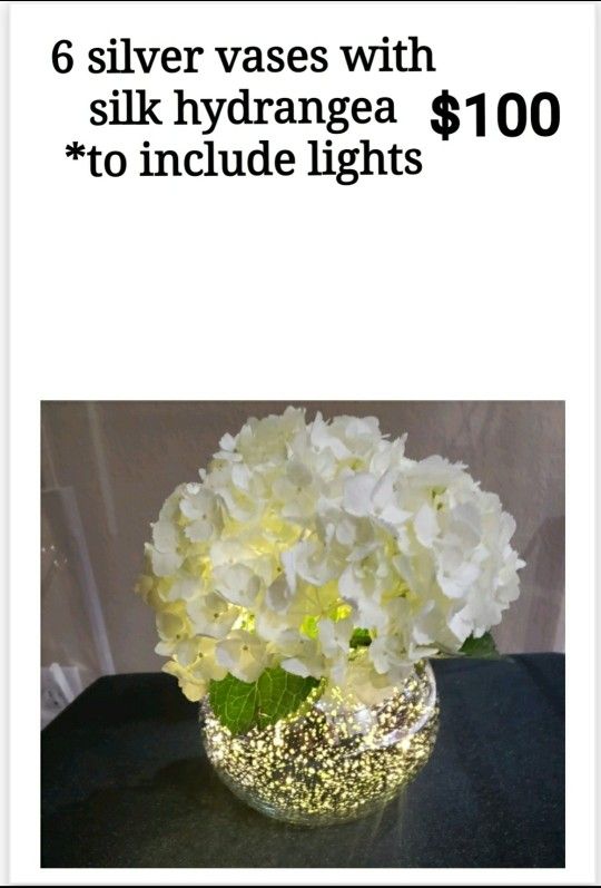 vases, Hydrangeas